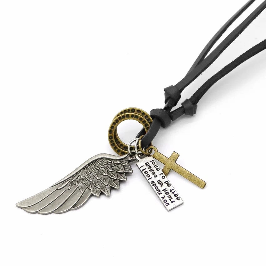 Symbolic and Spiritual™️ Unique Handmade Alloy Angel Wing Pendants