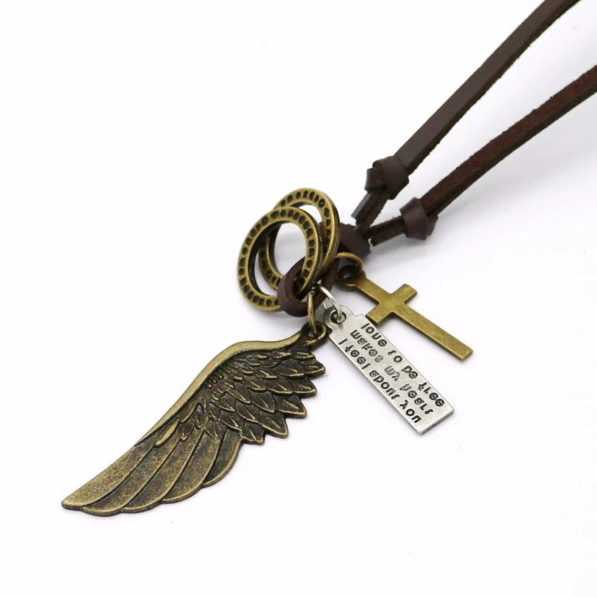 Symbolic and Spiritual™️ Unique Handmade Alloy Angel Wing Pendants