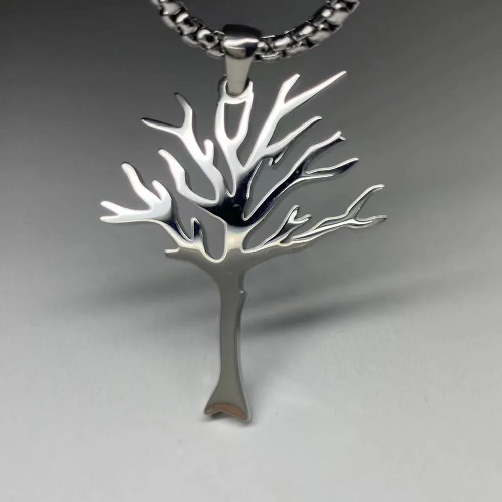 Symbolic and Spiritual™️ Titanium Steel Tree of Life Pendant Necklace