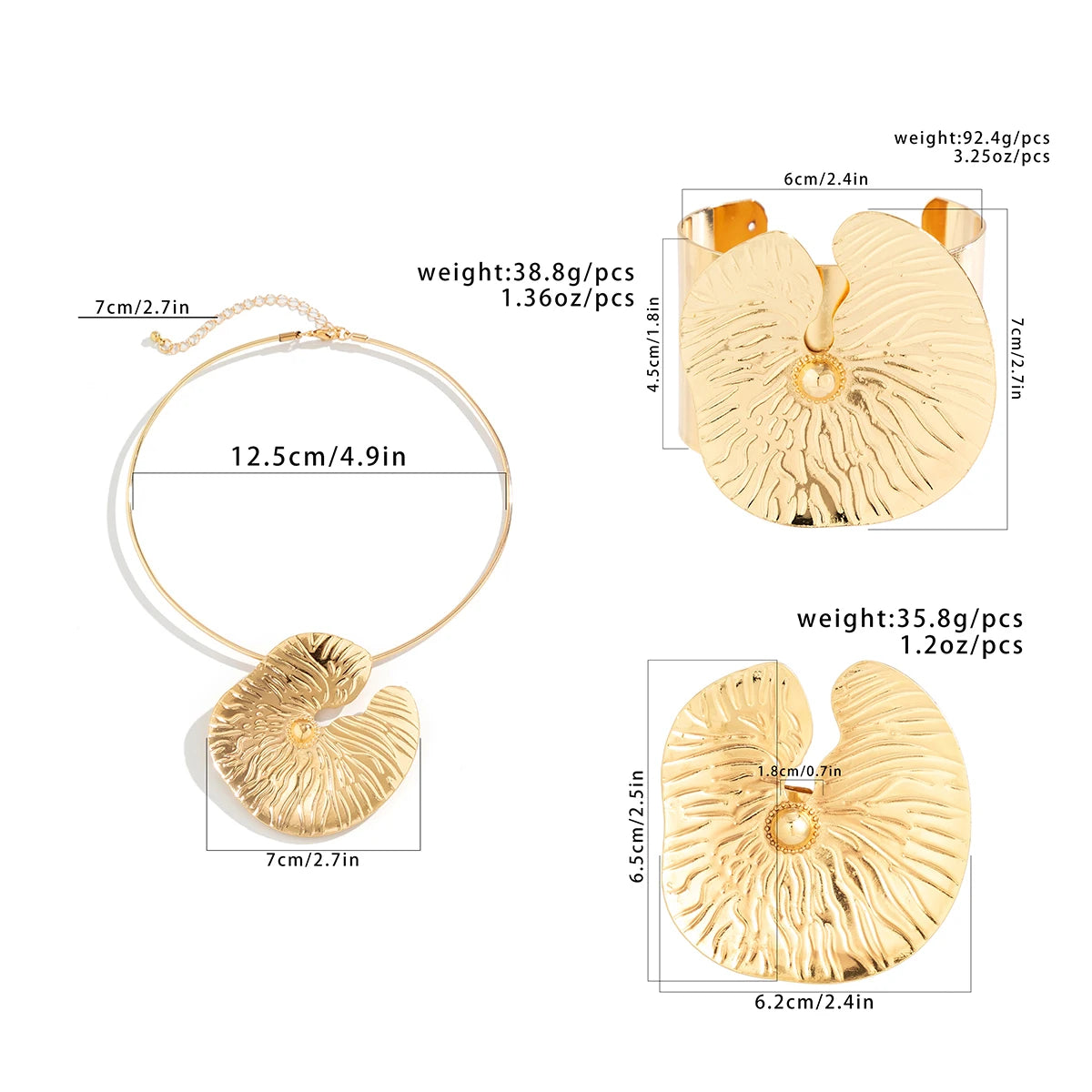 Symbolic and Spiritual™️ Unique Big Lotus Leaf Adjustable Torques Choker Necklace