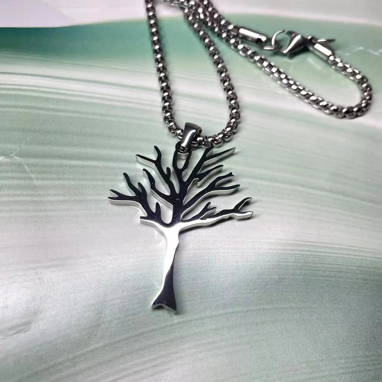 Symbolic and Spiritual™️ Titanium Steel Tree of Life Pendant Necklace