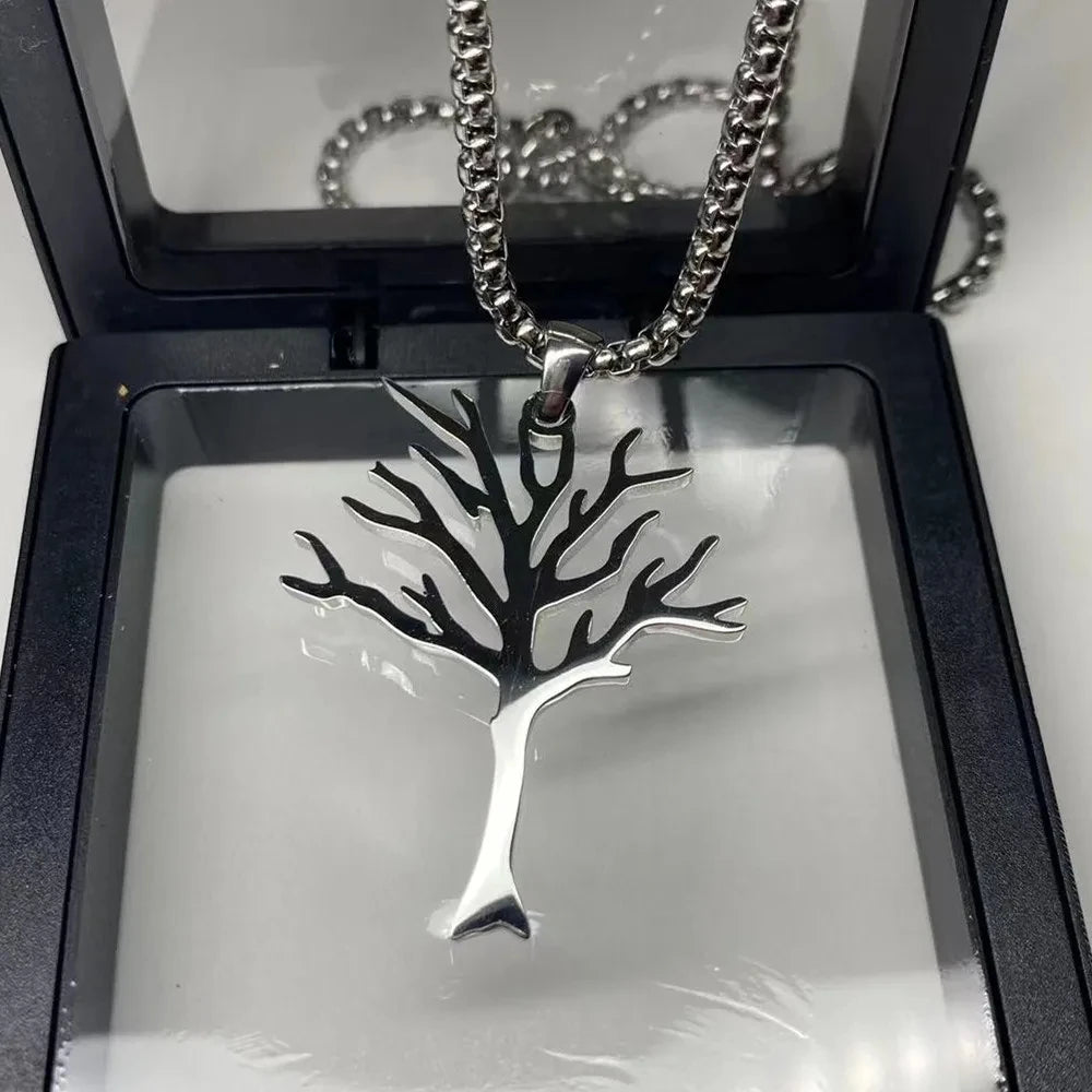 Symbolic and Spiritual™️ Titanium Steel Tree of Life Pendant Necklace